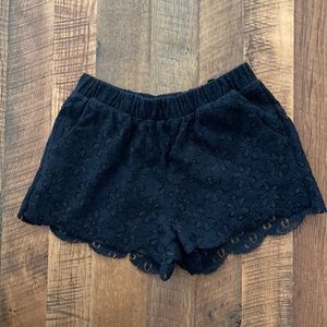 Black size small lace shorts